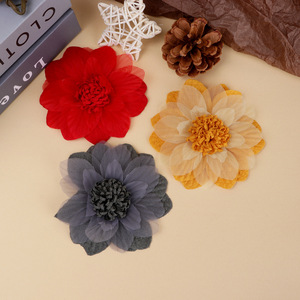 Fleurs Artificielles en Soie Microfibre Camélia pour Accessoires Cheveux, Chaussures, Sacs, Vêtements, Décoration – Collection Été 2025 – Vente en Gros - Product Image 4