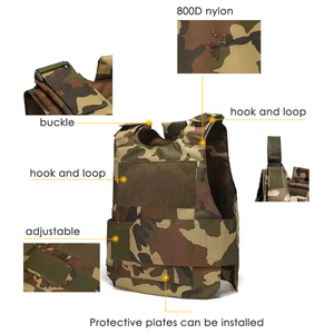 Gilet tactique léger à dégagement rapide, camouflage, respirant, prêt pour la jungle, pour la chasse en plein air et l'entraînement - Product Image 6