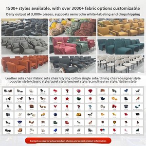 Fauteuil individuel de salon rembourré en duvet, style italien rétro, luxe léger, <span class=keywords><strong>design</strong></span> haut de gamme, personnalisation transfrontalière - Product Image 2