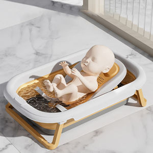 高品質ポータブル新生児バスサポート省スペースバスルーム滑り止めバスシート幼児用バスシート - Product Image 4