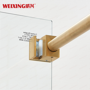 Chất Lượng Cao Phòng Tắm Duy Nhất Trượt Vòi Hoa Sen Cửa Không Khung Hình Chữ Nhật 304 Thép Không Gỉ Vàng Tempered Glass Phòng Tắm - Product Image 4