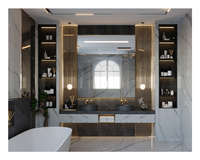 Ensemble complet de coiffeuse de salle de bain moderne et luxueuse pour la maison