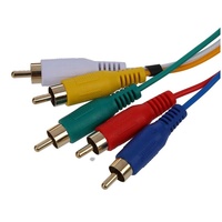 Câble A/V 3V3 de 1,8 m, câble audio vidéo RCA - Transmission stable et durable de haute qualité pour TV/projecteur