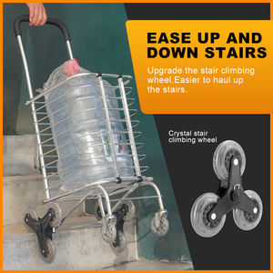 Trapklimmer Trolley Dolly Opvouwbare Kruidenierswinkelwagen 3 Wielen Zware Handtruck Gemaakt Voor Appartementen - Product Image 4