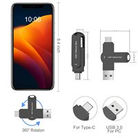 Nueva Unidad Flash USB Tipo-C y USB 3.2 Gen 2 de Alta Velocidad 150MB/s, Aleación de Aluminio, Compartir con un Clic para Teléfonos/Laptops