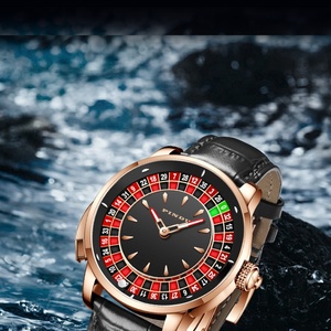 Montre pour homme de la série Player Gambling, design sportif, entièrement automatique, mécanique, thème jeu de roulette européenne et poker, idéale pour les soirées - Product Image 6