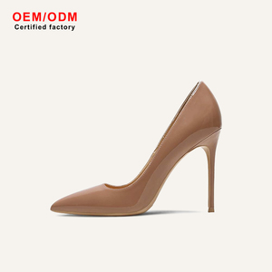 Biểu Tượng Tùy Chỉnh Phụ Nữ Stiletto Cao Gót Ngón Chân Chỉ Bằng Sáng Chế Da Bơm Bốn Mùa Giày Duy Nhất Với 10Cm Gót Chân Cho Phụ Nữ - Product Image 1