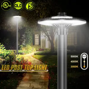 Alta calidad EE. UU. Stock 200W LED poste de luz superior luces de poste de jardín 120-277V poste led iluminación de área