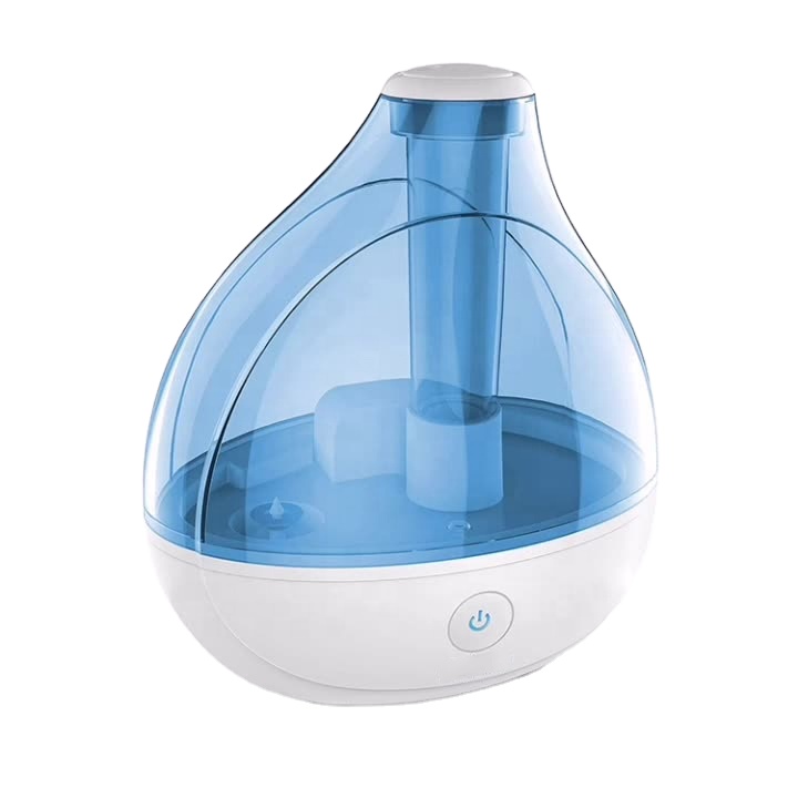 Humidificador ultrasónico de niebla fría, tanque de agua de 1,5 l que dura hasta 25 horas con funcionamiento silencioso, humidificador de aire con luz nocturna