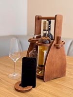 Accessoires de bar BH, porte-bière en bambou, porte-bouteilles et verres en bois, porte-boissons pour la bière