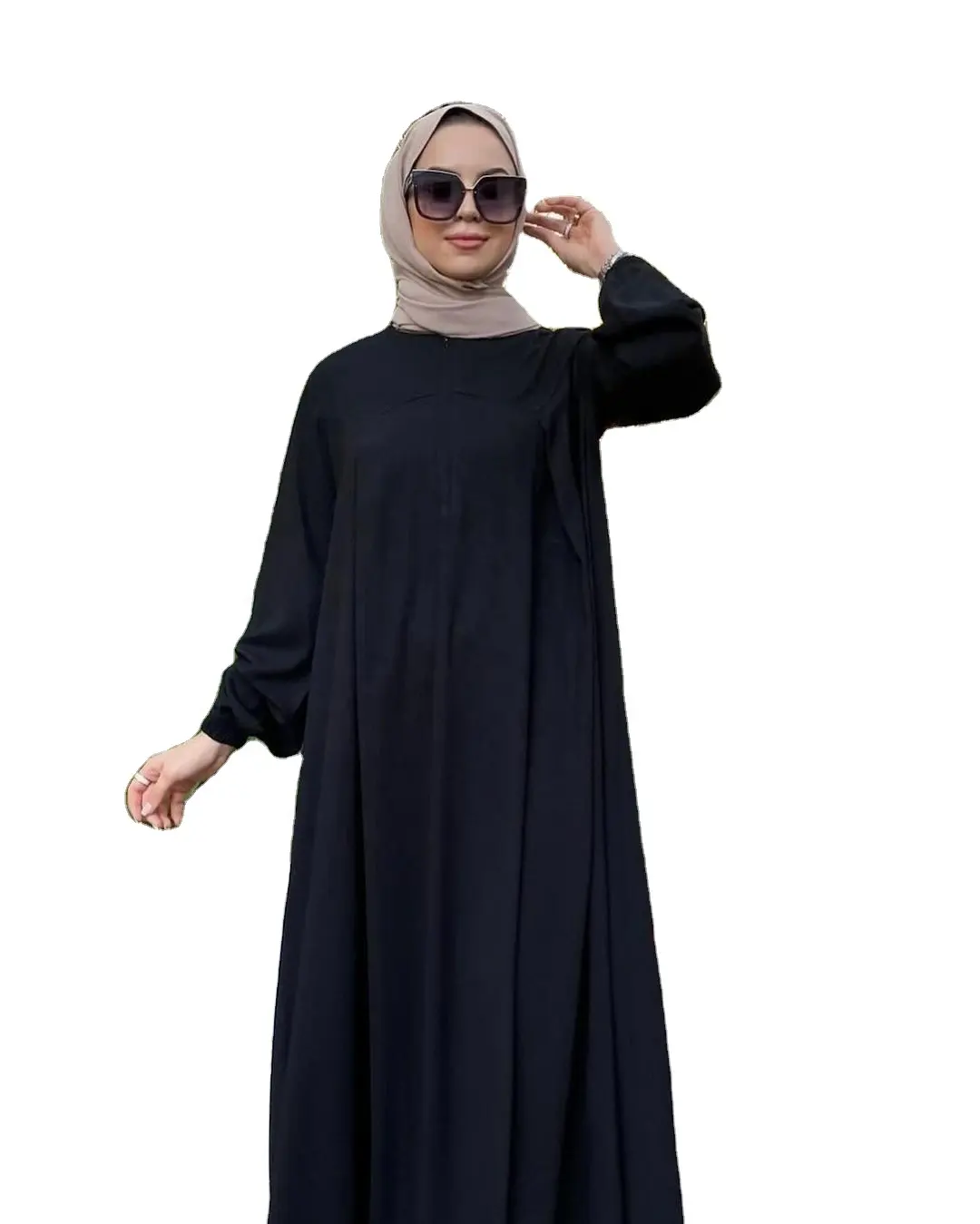 Middle East Arab Muslim Women's 2024 new fashion loose long robe abaya dress