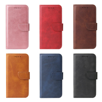 Funda de piel sintética tipo cartera para iPhone 6S/6 - Funda con soporte, 3 ranuras para tarjetas, cierre magnético y carcasa a prueba de golpes