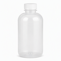 Bouteille de boisson en plastique PP transparente, rechargeable, remplissage à chaud, contenant rond pour jus et thé