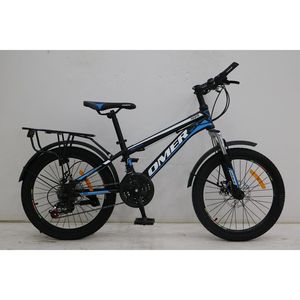 Vélo de montagne pour enfants 20 pouces 21 vitesses OEM avec <span class=keywords><strong>porte</strong></span>-bagages, <span class=keywords><strong>frein</strong></span> à <span class=keywords><strong>disque</strong></span>, cadre en acier, <span class=keywords><strong>VTT</strong></span> pour enfants - Product Image 1