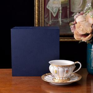 Vente flash, assiette à café individuelle de style américain, couronne, en porcelaine osseuse dorée, passe au lave-vaisselle, grand format, pour cadeau et usage domestique - Product Image 4