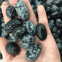 Großhandel Großkorn Obsidian Kristall unregelmäßig geformte Schneeflocke Edelstein Aroma therapie Stein Liebe Halbe del stein Handwerk