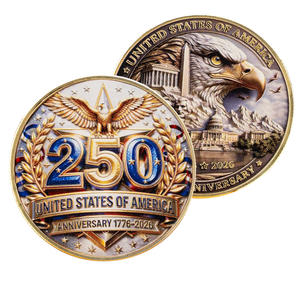 库存1776-2026年独立建国250周年纪念币秃头鹰拉什莫尔山纪念品金属工艺品 - Product Image 1
