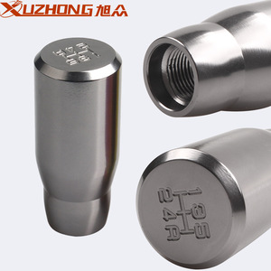 Xuzhong Car Gear <b>Shift</b> <b>Knob</b> Stainless Steel 35mm Diameter 79.7mm Length With Adapter Rings For Manual Transmission - Product Image 2