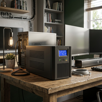 Onduleur DC 650-2KVA sans entretien avec batterie au plomb-acide, onde sinusoïdale pure, monophasé, pour surveillance informatique, usage de bureau et situations d'urgence