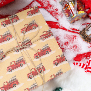 Thickened Matte Craft <b>Paper</b> Double-sided Pattern Red Car Wrapping <b>Paper</b> Factory Direct Party Gift Packaging <b>Paper</b> - Product Image 1