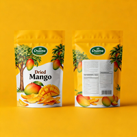 Sachet Doypack en plastique personnalisé avec logo pour snacks, fruits, aliments secs et mangues séchées, vente en gros