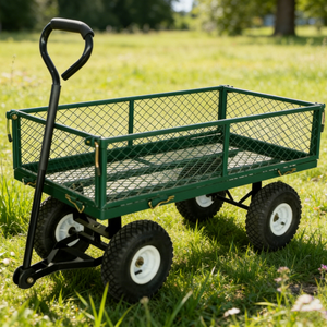 Carrito de Malla Metálica de Cuatro Ruedas TC4211D, Carrito de Jardín Plegable de Alta Resistencia, Vehículo de Transporte Multifuncional <span class=keywords><strong>para</strong></span> Patio - Product Image 1