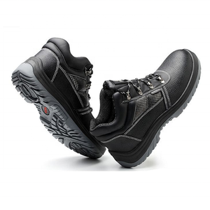 Màu Đen Da PU Duy Nhất S3 SRC Chống Tĩnh Điện Làm Việc An Toàn Công Nghiệp Giày Thép Toe Cap - Product Image 3