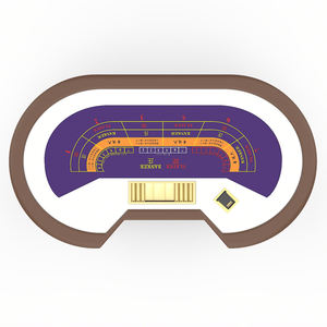 カスタム高級オーバル型アンティーク木製バカラカジノ賭博ポーカーテーブル - Product Image 2