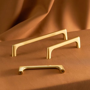 Hete Aanbieding Massief Messing Geborsteld Nikkel Kastgrepen Modern Zwart Goud Garderobe Dressoir Meubeldeurgreep - Product Image 2
