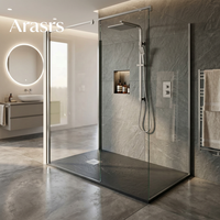 Base de douche en marbre imitation pierre réaliste OEM, vente directe d'usine, économique pour la rénovation