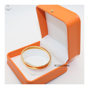 Scatola per Gioielli di Alta Gamma in Pelle PU, Confezione Sottile per <span class=keywords><strong>Anello</strong></span> e Ciondolo Blu Diamantato - Product Image 4