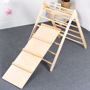 Q&M Otros Juguetes Educativos, Toboganes, Gimnasio al Aire Libre, Estructura de Madera para Niños, Montessori, Escalada - Product Image 6