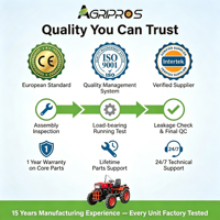 Tractor Agrícola de 12 HP, Monocilíndrico, Refrigerado por Agua, Diésel, 2WD, para Cultivo Agrícola, con Certificación CE