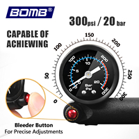 Pompe à air pour vélo BOMB avec manomètre 300 PSI, gonfleur de pneus de vélo haute pression