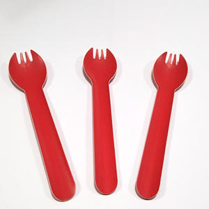 Vente en gros de <span class=keywords><strong>couverts</strong></span> en papier <span class=keywords><strong>jetables</strong></span> écologiques résistants à la chaleur, ensembles fourchette cuillère - Product Image 2