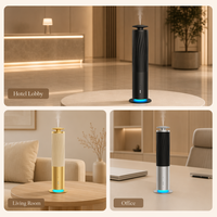 Diffuseur d'arômes électrique sans eau, système de diffusion par nébulisation, rechargeable, en alliage d'aluminium, pour le bureau