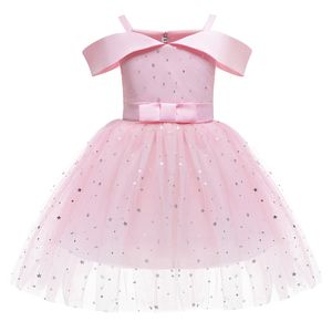 M898 Kids Ball <b>Dress</b> Strapless One-shoulder <b>Sequins</b> <b>Star</b> Elegant Girls Party <b>Dress</b> Children Girl Birthday Girl Gown <b>Dress</b> - Product Image 6