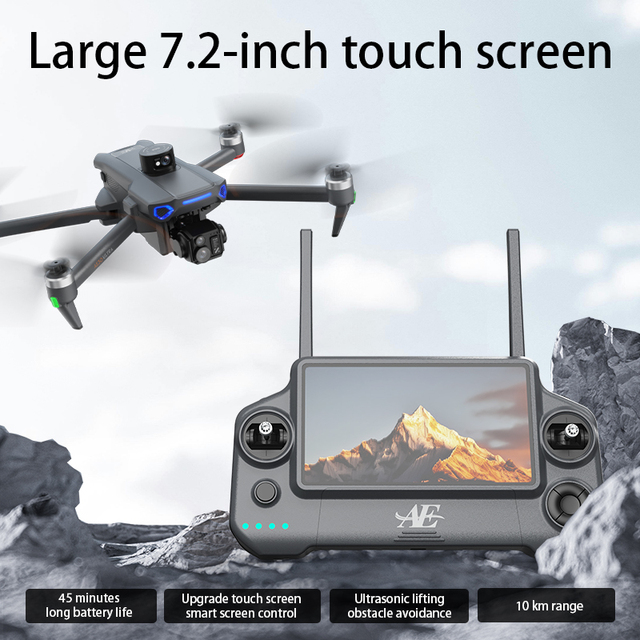 AE30 Ultra 4K Drone 3-Axis Gimbal Obstacle Avoidance Long Range Outdoor GPS Professional Camera Drone with Touch Screen Remote