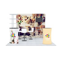 Stand commercial modulaire, conception gratuite, dessin rapide, taille personnalisée, lumineux, montage rapide, installation en une seconde, installation directe sur table