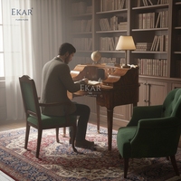 Bureau de secrétaire de luxe EKAR Buckingham Heritage |   Bureau d'écriture de style anglais sculpté à la main |