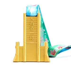 Manufacturer Promotional Ladder Shape Souvenir Sports Blank Medal Custom 3d Gold Die Cast Medals