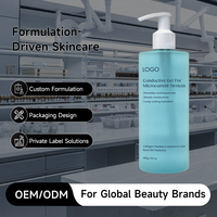 Gel conducteur micro-courant OEM ODM, formule personnalisée avec peptides de collagène et acide hyaluronique pour les marques d'appareils de beauté