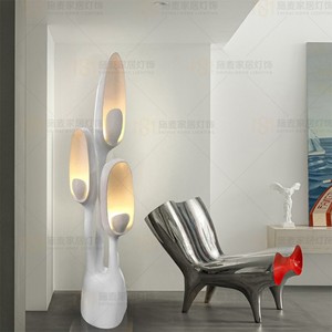Lampadaire minimaliste nordique avec source de lumière LED et interrupteur, idéal pour salon, chambre, bureau, maison, design artistique - Product Image 3
