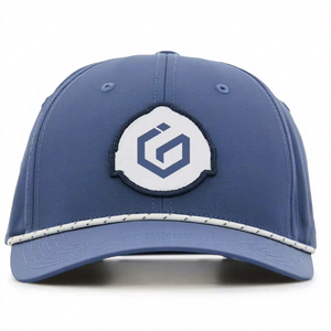 Gorra de Béisbol Azul de 6 Paneles con Bordado de Logotipo Geométrico, Unisex, Ajustada, Estilo Casual para Primavera/Verano - Product Image 1