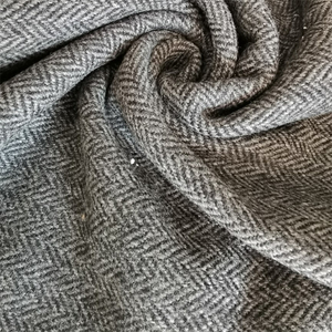 Kiểm tra duy nhất hai mặt dày 520gsm trọng lượng nặng 100% len worsted Áo khoác mùa đông xương cá tự nhiên màu sắc đồng bằng <span class=keywords><strong>suiting</strong></span> Vải len - Product Image 2