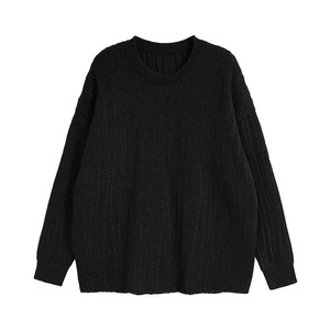 Oem Moda Chunky Malhas Masculinas Jumper Padrões Personalizados Logo Homens Inverno Tripulação Pescoço Oversize Pullover <span class=keywords><strong>Fuzzy</strong></span> Mohair Camisola De Malha - Product Image 5