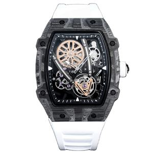 Reloj de Pulsera de Lujo para Hombre, Automático, Mecánico, con Correa de Goma Negra 27-05, Esqueleto Tourbillon, Caja de Carbono, Tendencia 2026 - Product Image 2