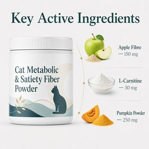 Jinmao - Suplemento de Salud Metabólica para Gatos, Apoyo a la Saciedad, Cáscara de Psyllium, Raíz de Achicoria, Inulina, Fibra en Polvo, Sin Granos, Absorción Rápida, Para Todas las Razas - Product Image 5