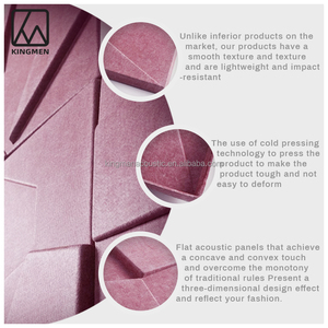 Paneles de Pared KINGMAN de PET 3D de Alta Densidad Paneles Acústicos de Poliéster con Absorción de Sonido para Uso en Oficina Almacén Exterior y Dormitorio - Product Image 5