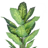 Oh Arts Artificielle Tropique Evergreen Dieffenbachia Feuillage Plante de Bureau 160 cm de Haut en Pot pour Extérieur Intérieur Hôtel Décoration